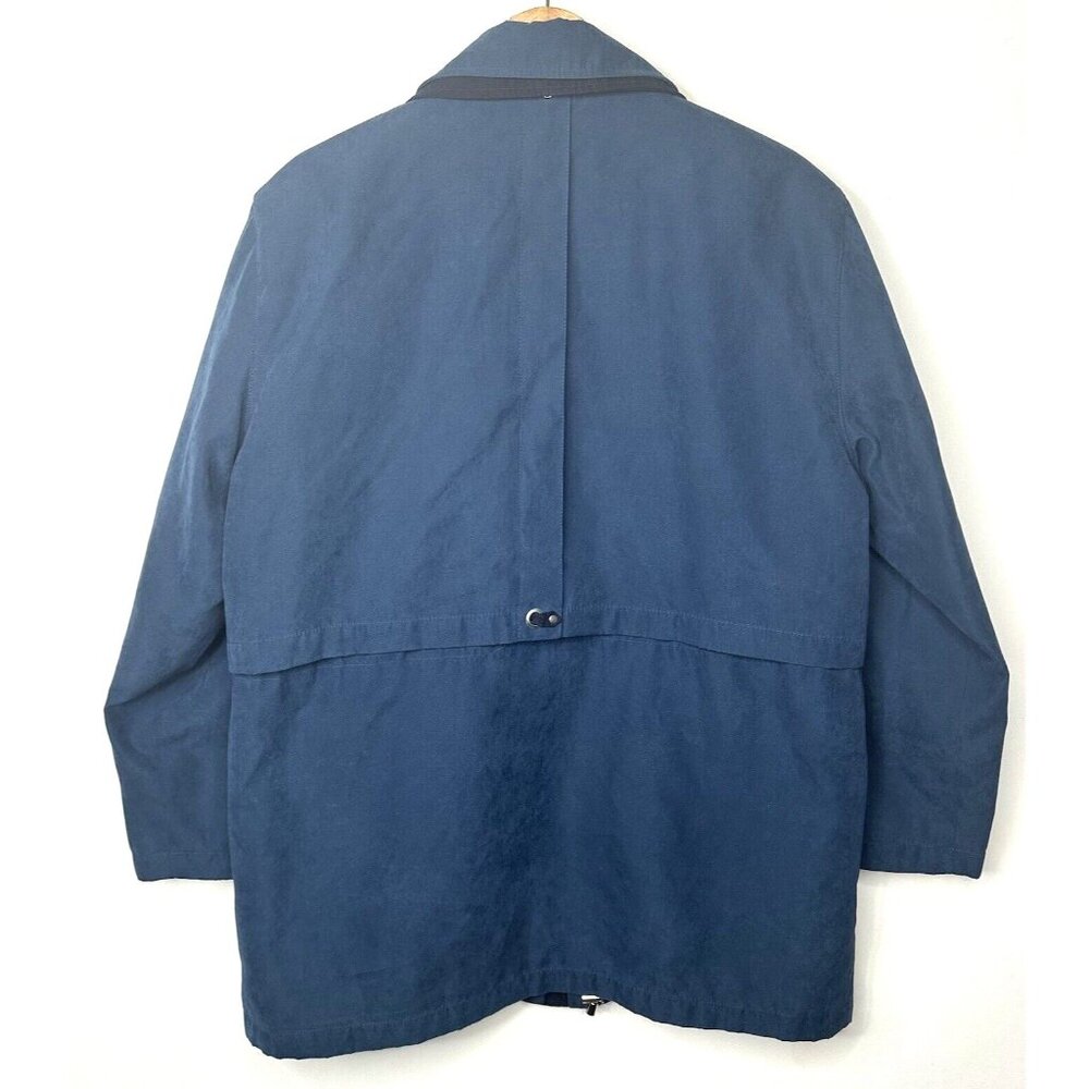 Vintage Womens London Fog Faux Suede Sanchita Jacket Drawstring Waist Blue Sz 1X - Picture 2 of 15